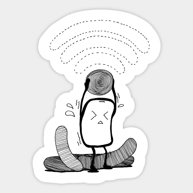 The wifi is too weak Sticker by TheAlbinoSnowman